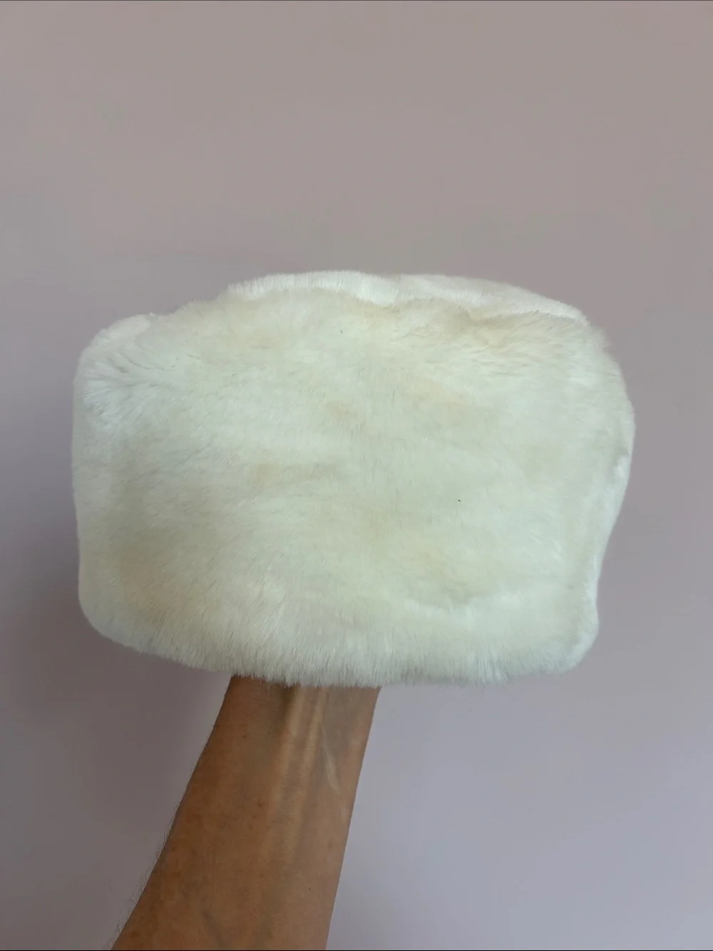 Gymboree Cream Faux Fur Pillbox Hat NEW